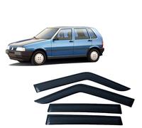WangjunF 4 Unidades Deflectores de Aire para Fiat Uno 146 5-Door 1983-1995, Deflectores de Viento, Cortavientos Ventana Coche, Integrados,Negro