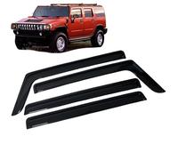 WangjunF 4 Unidades Deflectores de Aire para Hummer H2 2003-2009, Deflectores de Viento, Cortavientos Ventana Coche, Integrados,Negro