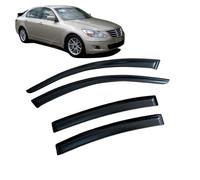 WangjunF 4 Unidades Deflectores de Aire para Hyundai Genesis BH 2009-2013, Deflectores de Viento, Cortavientos Ventana Coche, Integrados,Negro