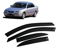 WangjunF 4 Unidades Deflectores de Aire para Mazda Protegé BH/Ba 323 Familia Sedan 1995-1998, Deflectores de Viento, Cortavientos Ventana Coche, Integrados,Negro