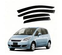 WangjunF 4 Unidades Deflectores de Aire para Mitsubishi Colt 2004-2013 HTB 5D Euro, Deflectores de Viento, Cortavientos Ventana Coche, Integrados,Negro