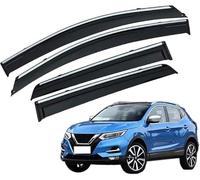 WangjunF 4 Unidades Deflectores de Aire para Nissan Qashqai J11 2016 2017 2019,Deflectores de Viento, Cortavientos Ventana Coche, Integrados,Negro