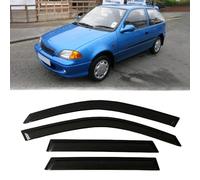 WangjunF 4 Unidades Deflectores de Aire para Suzuki Swift 1995-2010, Deflectores de Viento, Cortavientos Ventana Coche, Integrados,Negro