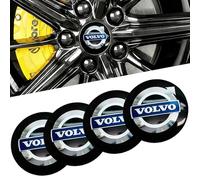 WANGLAICAI 4 Pcs Pegatinas Centro de Rueda Apto para Volvo S80 II 2011-2016, Aleación de Aluminio Tapacubos Adhesivos, Emblema Llanta Impermeable Decoración Coche,Blue