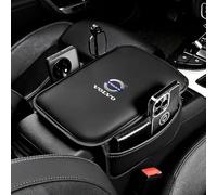 WANGLAICAI Funda Reposabrazos Coche para Volvo EX40 2024 2025 2026, Cojín Consola Central de Cuero PU con Bolsillos Laterales Organizador Caja de Almacenamiento,Black