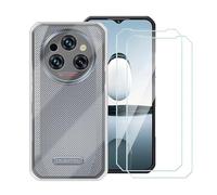 Wanglaism Funda Compatible con Oukitel WP35 Pro con 2 Piezas de Cristal Templado, TPU Protección Caso Silicona Suave antigolpes y Fina Transparent