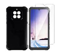 Wanglaism Funda móvil para Cubot Kingkong ES 3 + 1 película Protectora de Pantalla de Vidrio Templado, Funda de TPU Case Cover (Negra)