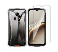 Wanglaism Funda móvil para Doogee Fire 7 + 1 película Protectora de Pantalla de Vidrio Templado, Funda de TPU Case Cover（Transparente）