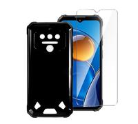 Wanglaism Funda para Oukitel WP23 Plus + 1 Pack Vidrio Templado Protector de Pantalla, Funda Ultrafina de TPU para teléfono Case Cover- Negro