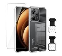 Wanglaism Funda Transparente para Blackview Oscal Tiger 13 + 1 Protector de Pantalla de Cristal Templado+2 Tapas de Polvo para Puerto Tipo C,Tapones Antipolvo para teléfonos móviles