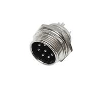 wanglan 5pcs Aviation Socket Plug GX16 2/3/4/5/6/7/8/9/10 Pin Nut type Male & Female 16mm Circular Panel Connector(7Pin Male)
