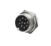 wanglan 5pcs Aviation Socket Plug GX16 2/3/4/5/6/7/8/9/10 Pin Nut type Male & Female 16mm Circular Panel Connector(10Pin Male)