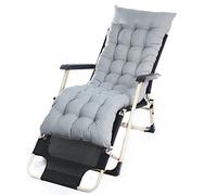 Wangle Cojín para tumbona, cojín grueso para silla mecedora, para tumbonas, tumbonas, exteriores, jardín, patio, relajante, funda de cojín de repuesto antideslizante con lazos, 160 x 50 x 10 cm, color