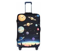 WANGLO Funda para maleta, para salir y viajar, viaje de negocios, ligera, a la moda, cubierta y ajuste único, Saturno Júpiter Earth, White, M