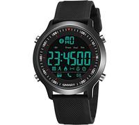 WangLx Watch Digital Multifunción Reloj electrónico Digital Reloj Exterior Podómetro 30 M Resistente al Agua LED Diseño de Pantalla Hombres, Black