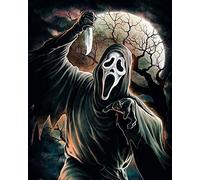 WANGMAOMAO Kits de pintura por números para adultos niños con pinceles y acrílico lienzo pintura regalos juguetes para niños decoración de arte de pared Grito de película de terror 40x50 cm-sin marco