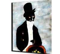 WANGMAOMAO kits de Pintura por números para adultos Niños vestir gato Diy aceite pintura digital lienzo arte decoración del hogar juguete pintado a mano regalo 40x50 cm -con marco