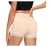 WANGPIN Bragas Acolchadas Compresión Talla Grande para Mujer, Levantador Glúteos Moldeador Cuerpo Control Abdomen Fajas Adelgazamiento del Muslo (Color : Beige, Size : 6XL)