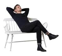 WANGRUIERHA Banco de Jardin para Exteriores, Resistentes Al Viento y a la Lluvia, Capacidad de Carga de 100 Kg, Aptos para Patios, Corrales y Jardines(Black)