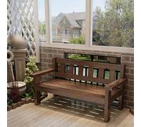 WANGRUIERHA Banco de Madera Exterior, Banco Jardin Exterior, Madera Maciza, Soporta hasta 300 Kg, Adecuado para Patios, Terrazas, Balcones y Viviendas(160x50x40cm/63x20x16in)