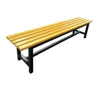 WANGRUIERHA Banco de Parque Resistente a la Intemperie, Banco de Exterior de Acero Galvanizado, Adecuado para Parques, Patios, Calles y Plazas(Yellow,220x40x45cm/87x16x18in)