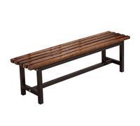 WANGRUIERHA Banco de Parque Resistente a la Intemperie, Banco de Exterior de Acero Galvanizado, Adecuado para Parques, Patios, Calles y Plazas(Brown,100x40x45cm/39x16x18in)