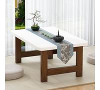 WANGRUIERHA Mesa Baja Japonesa Plegable, Mesa de Centro Pequeña, Sala de Té, Comedor, Sala de Estar, Decoración del Hogar. No Requiere Montaje(Brown,80x48x31cm/31x19x12in)