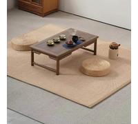 WANGRUIERHA Mesa de Centro de Tatami de Olmo, Mesa de Centro Pequeña Rectangular, Adecuada para Salas de Estar, Salones de Té, Ventanales, Dormitorios y Tatamis(Brown,100x50x30cm/39x20x12in)