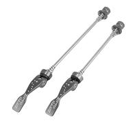 WANGSHAOWEI Buje Trasero MTB Abrazadera for sillín de Bicicleta, Palanca de liberación rápida Delantera y Trasera, Eje de pincho, Cubo de Rueda M5 X 0,8, 2 uds. Cierre Rapido Bicicleta(Titanium Tone)