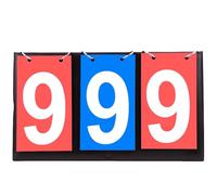 WANGSHAOWEI Marcadores De PuntuacióN Y Tiempo Marcador de puntajes Manual con Tarjetas giratorias Tablero portátil for Baloncesto Fútbol Tenis(Color Three Digits)