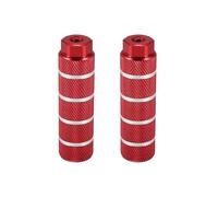 WANGSHAOWEI Reposapies Bicicleta 1 par de Clavijas traseras for Bicicleta Eje, estriberas universales aleación Aluminio for Pedales BMX MTB 3/8"(Red 2)
