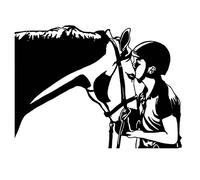WANGSHUAIS Adhesivo de pared con diseño de caballo besándose en blanco y negro para decoración de habitación temática ecuestre - Vinilo impermeable para amantes ecuestres, 77 x 57 cm