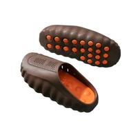 WANGSHUO Chancletas Unisex Eva Zapatillas De Masaje, Hueco Drenaje Rápido-Secado Antideslizante Grueso Suela Ducha Diapositivas Playa-Brown 286-46-47