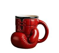 WangSong Taza de guantes de boxeo, Drink Like a Fighter, taza de café con divertidos guantes de boxeo 3D de 12 onzas, taza de boxeo deportiva roja para boxeadores, hombres, amigos, papás y entusiastas