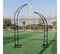 WANGTIAN Juego de 2 Arcos de Metal curvos para Bodas, Soporte de Media Luna para Globos, Ideal para Bodas, Fiestas, Eventos, 3 Colores, 1,50 m/4,9 pies + 1,50 m/4,9 pies (Negro, 1,5 + 1,50 m/4,9 + 4,