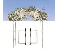 WANGTIAN Pérgolas metálicas Resistentes para jardín, Arco de Acero Inoxidable, Enrejado metálico para Plantas trepadoras, Ideal para Bodas y Fiestas de cumpleaños (240 x 240 cm/7,8 x 7,8 pies)