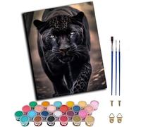 WANGWANGMIAO Pintar por Numeros Adultos -Pantera Negra -DIY Pintura por Números,Pinturas al óleo Acrílicas por Números para Principiantes 40x50cm,sin marco
