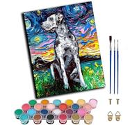 WANGWANGMIAO Pintar por Numeros Adultos, Perro dálmata en acuarela Pinturas al óleo Acrílicas por Números Principiantes Kit de Pintura,40x50cm Decoración del Hogar,sin marco