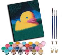 WANGWANGMIAO Pintar por Numeros para Adultos,Pato de goma al atardecer 40x50cm Pintura Números con Pinceles y Pinturas DIY Pintura al óleo Decoraciones para el Hogar Regalo,sin marco