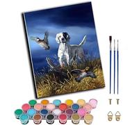 WANGWANGMIAO pintura por números,Pájaro Animal Perro,acrílicos pintura por números para adultos principiantes,con pinceles para decoración del hogar,sin marco