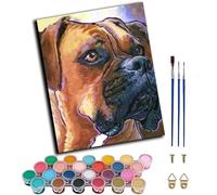 WANGWANGMIAO Pintura por números para adultos principiantes,Perro marrón Perro Ao 40x50cm,kit con lienzo sin arrugas, pinceles y pintura acrílica, decoración del hogar regalo,sin marco