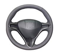 WANGXI Cubierta de Volante de Coche de Cuero Genuino Cosido a Mano,para Honda Civic 8 2006-2011 (3 Rayos)