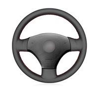 WANGXI Envoltura de Cubierta de Volante de Coche cosidos a Mano,para VW Bora 2001 2002 2003 2004 2005,Protector de Cuero de Microfibra