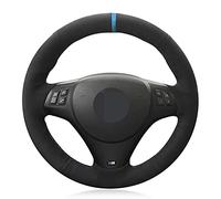 WANGXI Envoltura de la Cubierta del Volante del Coche Cosida a Mano,para BMW M-Sport M3 E90 E91 E92 E93 E87 E81 E82 E88 X1 E84,Cubierta Protectora de la manija de dirección