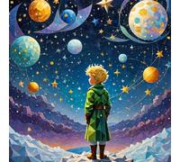 WANGXIAO Pintar por Numeros Adultos,DIY Pintura por Numeros Cuadros para Pintar por Numeros Kit con Pinceles y Pinturas Acrilicos,40x40cm，El Príncipe del Universo,Con marco