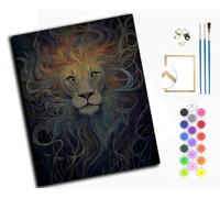 WANGXIAO Pintar por Numeros Adultos,DIY Pintura por Numeros Kit,Cuadros por Numeros Pigmento Acrílico,Decoración para el Hogar Regalo,40x50cm,Melena espiritual que me gusta,con marco