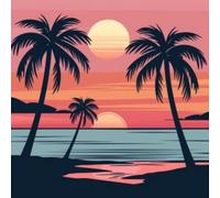 WANGXIAO Pintura por Números para Adultos,DIY Pintura por Números,Kit de Pintura al óleo de Lienzo para con Pinceles,40x40 cm,Sombra de coco de doble día,Sin marco