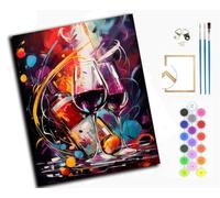 WANGXIAO Pintura por números para adultos y ,con pinceles,pintura acrílica para niñas,kits de pintura acrílica por números sobre lienzo,40x50 cm,Sinfonía de colores: Momento de elaboración,con marco