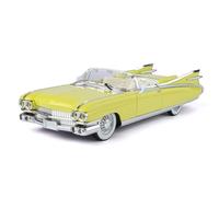 WANGXLGD Coche de fundición a presión a Escala 1/24, Compatible con Cadillac, Modelo de Coche de aleación de Estilo Retro para coleccionistas y como Regalo (Yellow)