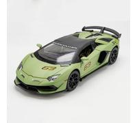 WANGXLGD Colección de maquetas de Coches a Escala 1:24 Fabricadas en aleación de Zinc fundida a presión, como Adornos Decorativos, Compatible con Lamborghini SVJ63 (Green)